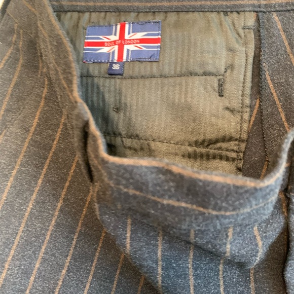 Soul of‎ London Grey/Brown Pinstripe Men's Pants NWOT Size 36 - Picture 2 of 7
